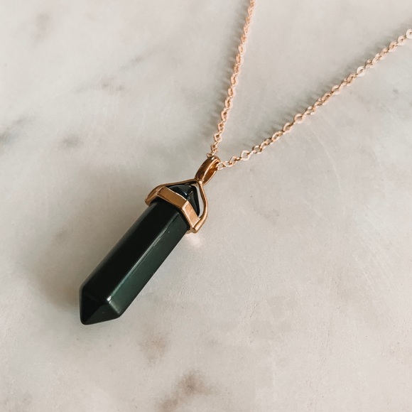 Jewelry - Black Onyx Healing Crystal Necklace – Only 1 left!